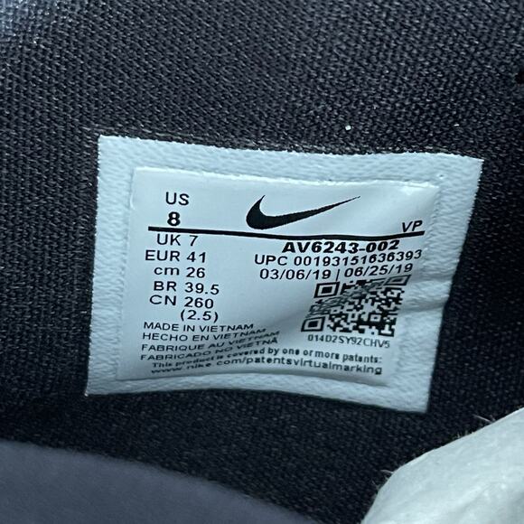 Nike Mens Air Force Max II AV6243-002 Black/White-Black Size 8 Clean Casual - Picture 10 of 12